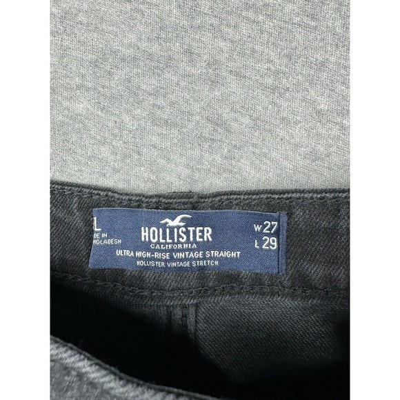 Hollister Women's Curvy  Ultra High Rise Vintage Straight Jeans Sz 27x29 5L‎ - Picture 3 of 6